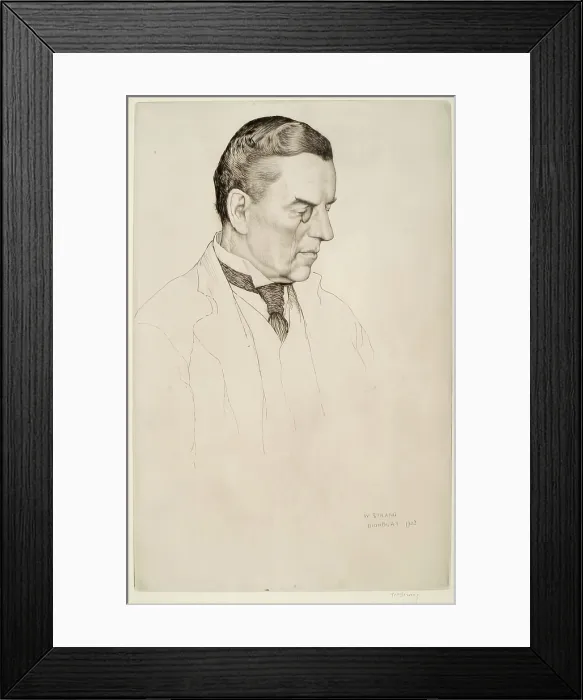Framed Print : Portrait of the Right Hon. Joseph Chamberlain, 1903. Creator: William Strang Framed Print : Portrait of the Right Hon. Joseph Chamberlain, 1903. Creator: William Strang