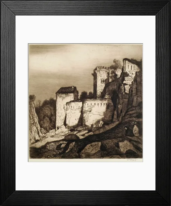 Framed Print : The Walls Of The Alhambra, 1912. Creator: William Strang Framed Print : The Walls Of The Alhambra, 1912. Creator: William Strang