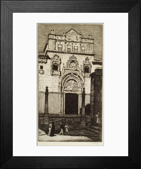 Framed Print : The Doorway Of Santa Cruz, Toledo, 1913. Creator: William Strang Framed Print : The Doorway Of Santa Cruz, Toledo, 1913. Creator: William Strang