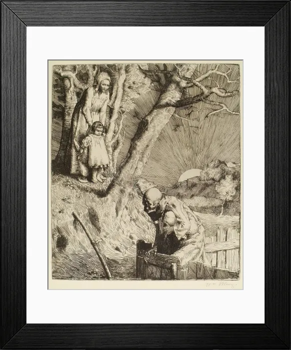 Framed Print : He Was Imprisoned, 1888. Creator: William Strang