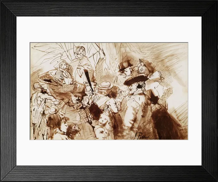 Framed Print : Character Sketch. Creator: John Pettie