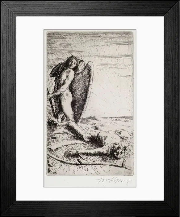 Framed Print : Death Defeated, 1888. Creator: William Strang Framed Print : Death Defeated, 1888. Creator: William Strang