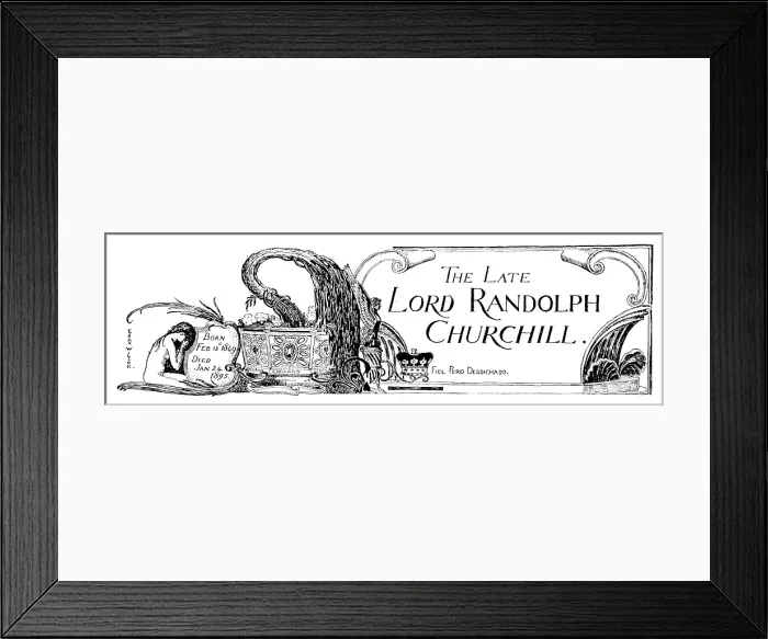 Framed Print : The late Lord Randolph Churchill, 1895. Creator: Carl Hentschel Framed Print : The late Lord Randolph Churchill, 1895. Creator: Carl Hentschel