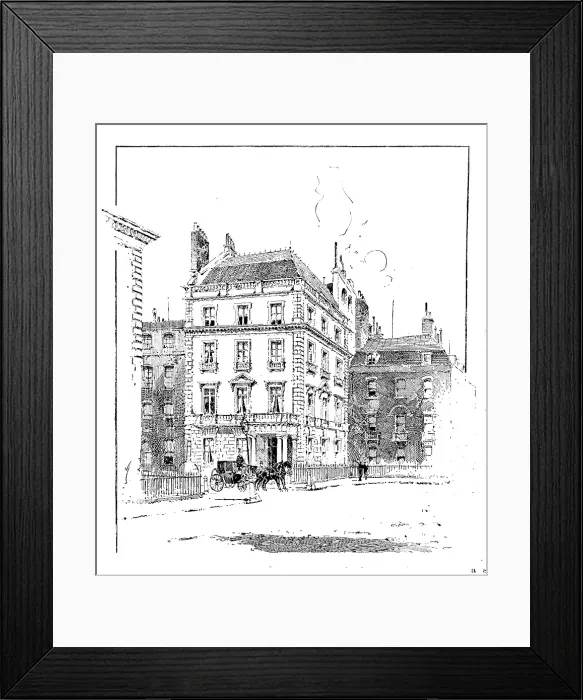 Framed Print : The late Lord Randolph Churchill: house where Lord Randolph Churchill died, Grosvenor Square, 1895. Creator: Unknown Framed Print : The late Lord Randolph Churchill: house where Lord Randolph Churchill died, Grosvenor Square, 1895. Creator: Unknown