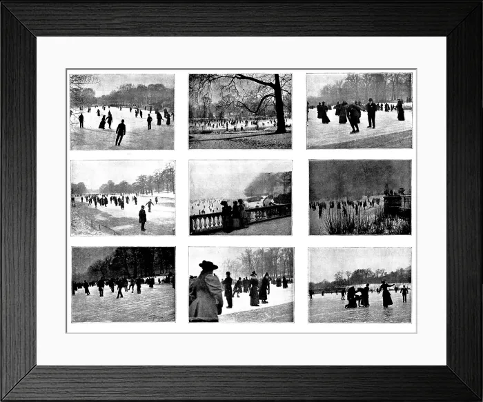 Framed Print : Skating in London: Regent's Park, The Serpentine, and Highgate Ponds, 1895 Framed Print : Skating in London: Regent's Park, The Serpentine, and Highgate Ponds, 1895
