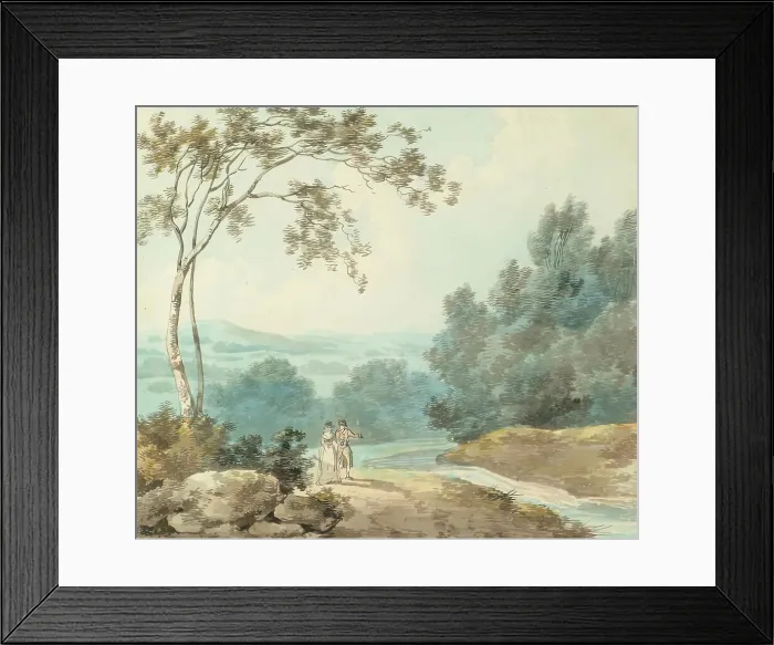 Framed Print : Landscape with Figures, 1884. Creator: Henry Wallis Framed Print : Landscape with Figures, 1884. Creator: Henry Wallis