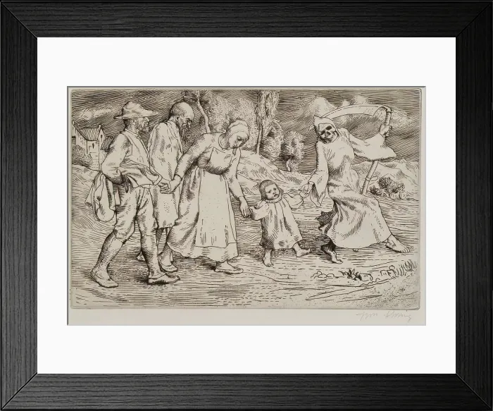 Framed Print : Death And The Ploughman's Wife - Frontispiece, 1888. Creator: William Strang. Death And The Ploughman's Wife - Frontispiece, 1888. Creator: William Strang Framed Print : Death And The Ploughman's Wife - Frontispiece, 1888. Creator: William Strang. Death And The Ploughman's Wife - Frontispiece, 1888. Creator: William Strang