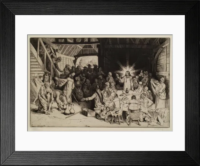 Framed Print : The Marriage At Cana, 1889. Creator: William Strang Framed Print : The Marriage At Cana, 1889. Creator: William Strang
