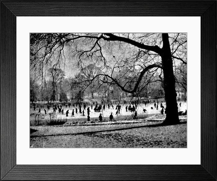Framed Print : Skating in London: The Serpentine, 1895. Creator: Russell & Sons Framed Print : Skating in London: The Serpentine, 1895. Creator: Russell & Sons