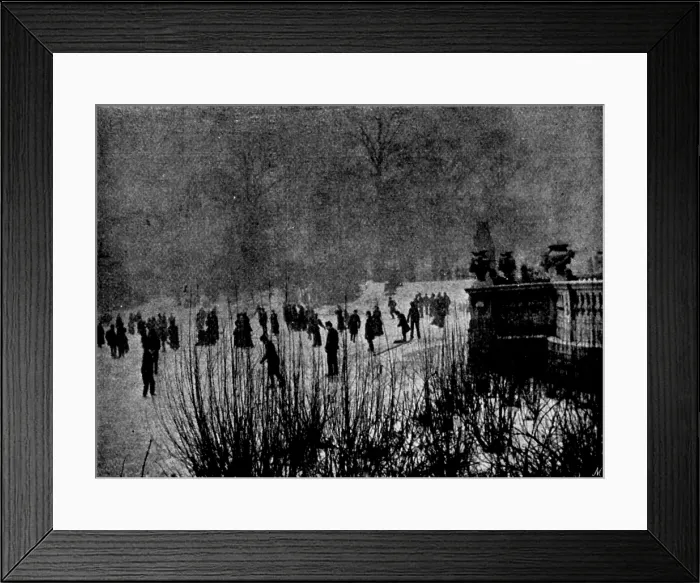 Framed Print : Skating in London: The Serpentine, 1895. Creator: Russell & Sons Framed Print : Skating in London: The Serpentine, 1895. Creator: Russell & Sons