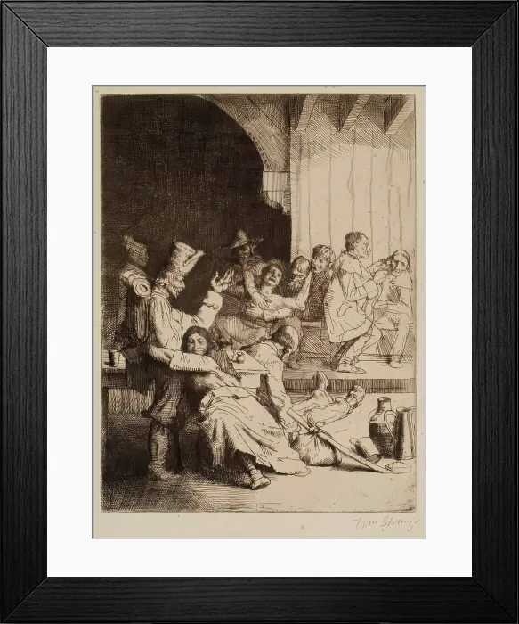 Framed Print : The Jolly Beggars, 1884. Creator: William Strang Framed Print : The Jolly Beggars, 1884. Creator: William Strang