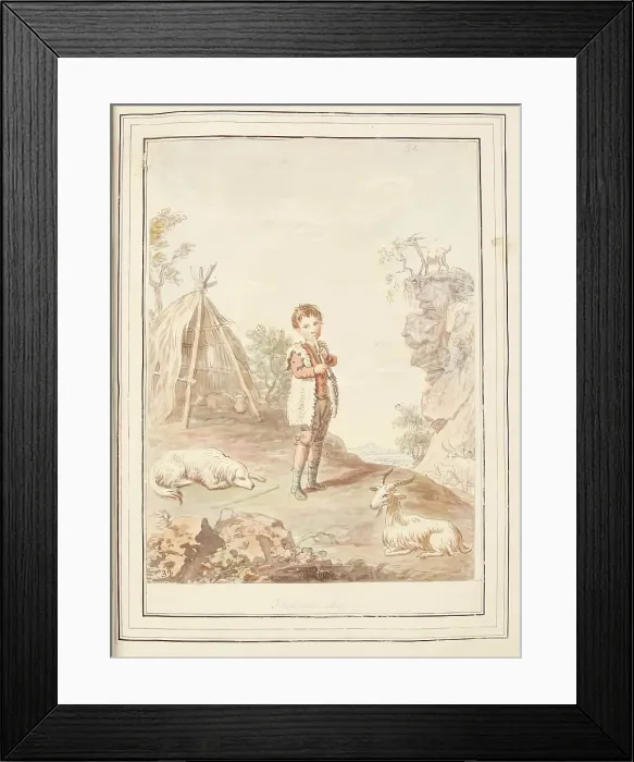 Framed Print : Florentine Boy, leaf from A Collection of Dresses by David Allan Mostly from Nature, 1776 Framed Print : Florentine Boy, leaf from A Collection of Dresses by David Allan Mostly from Nature, 1776