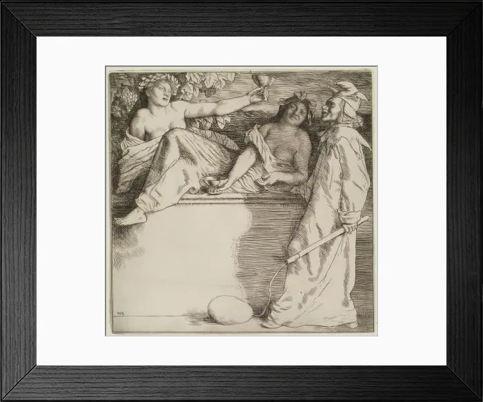 Framed Print : The Wine Drinkers, 1904. Creator: William Strang Framed Print : The Wine Drinkers, 1904. Creator: William Strang