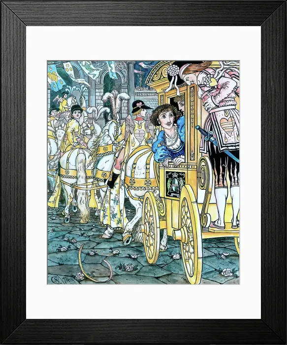 Framed Print : The Wedding Procession - Illustration for The Frog Prince, 1874. Creator: Walter Crane. The Wedding Procession - Illustration for The Frog Prince, 1874 Framed Print : The Wedding Procession - Illustration for The Frog Prince, 1874. Creator: Walter Crane. The Wedding Procession - Illustration for The Frog Prince, 1874