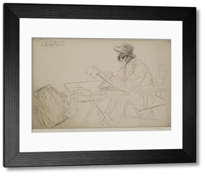 Framed Print : Portrait of Alphonse Legros, 1910. Creator: William Strang Framed Print : Portrait of Alphonse Legros, 1910. Creator: William Strang