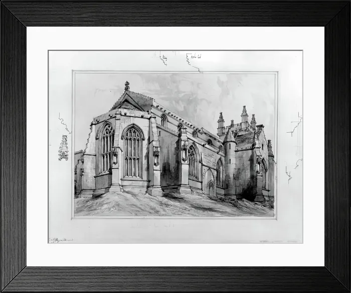 Framed Print : Linlithgow Church, 1851. Creator: Robert William Billings Framed Print : Linlithgow Church, 1851. Creator: Robert William Billings