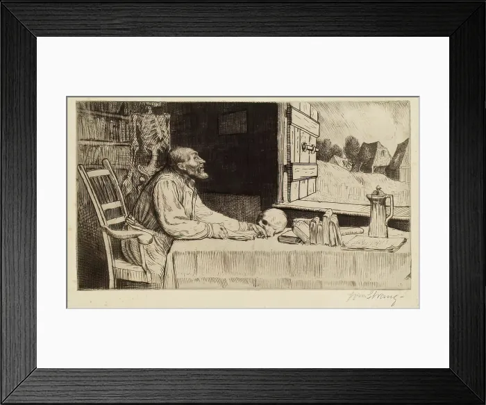 Framed Print : The Student, 1889. Creator: William Strang Framed Print : The Student, 1889. Creator: William Strang