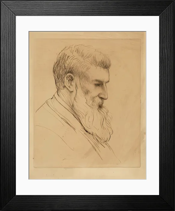 Framed Print : Portrait de Craibe Angus, 1879. Creator: Alphonse Legros Framed Print : Portrait de Craibe Angus, 1879. Creator: Alphonse Legros