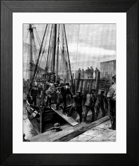 Framed Print : The Loss of the North German Lloyd steam-ship 'Elbe, ' on January 30, off Lowestoft... 1895. Creator: P Naumann Framed Print : The Loss of the North German Lloyd steam-ship 'Elbe, ' on January 30, off Lowestoft... 1895. Creator: P Naumann