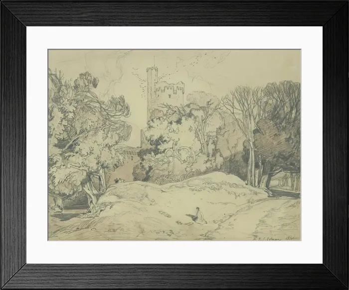 Framed Print : Caister Castle, 1818. Creator: John Sell Cotman Framed Print : Caister Castle, 1818. Creator: John Sell Cotman
