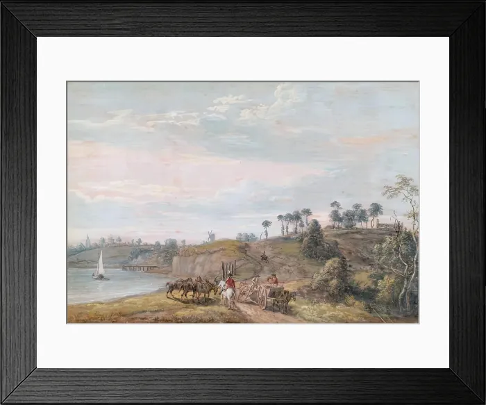 Framed Print : View of Chatham, on the River Medway, Rochester in Distance, 1802. Creator: Paul Sandby Framed Print : View of Chatham, on the River Medway, Rochester in Distance, 1802. Creator: Paul Sandby