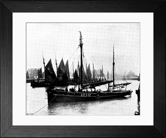 Framed Print : Loss of the North German Lloyd steam-ship 'Elbe': the...'Wildflower, ' which rescued survivors, 1895. Creator: Walter Boughton Framed Print : Loss of the North German Lloyd steam-ship 'Elbe': the...'Wildflower, ' which rescued survivors, 1895. Creator: Walter Boughton