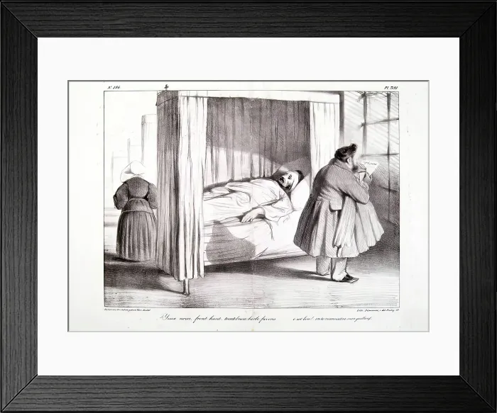 Framed Print : Yeux noirs, front haut, teint brun, barbe favoris...c'est bon!...on te reconnaitra... 1834 Framed Print : Yeux noirs, front haut, teint brun, barbe favoris...c'est bon!...on te reconnaitra... 1834