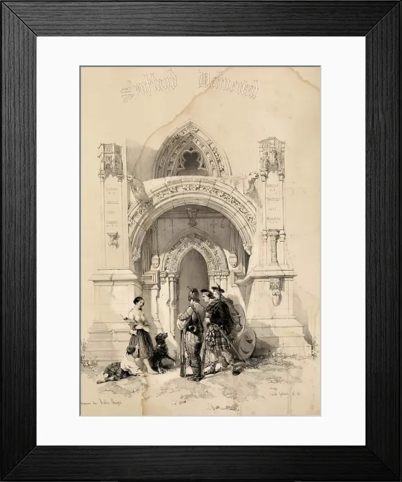 Framed Print : Scotland Delineated-Entrance to Rosslyn Chapel, 1847. Creator: James Duffield Harding Framed Print : Scotland Delineated-Entrance to Rosslyn Chapel, 1847. Creator: James Duffield Harding