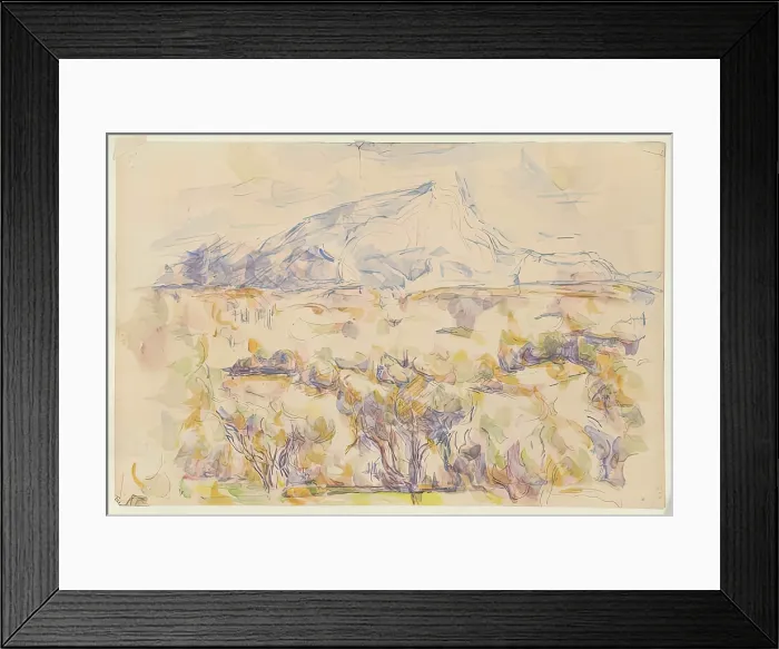 Framed Print : Mont Ste Victoire, c1880s-1900s. Creator: Paul Cezanne Framed Print : Mont Ste Victoire, c1880s-1900s. Creator: Paul Cezanne
