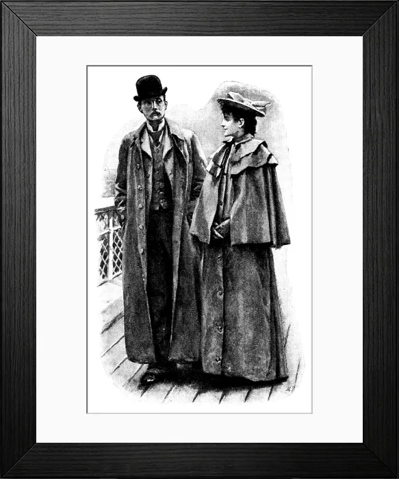 Framed Print : Eve's Ransom...Polly walked the deck with Hilliard, 1895. Creator: George Meisenbach. Eve's Ransom...Polly walked the deck with Hilliard, 1895. Creator: George Meisenbach