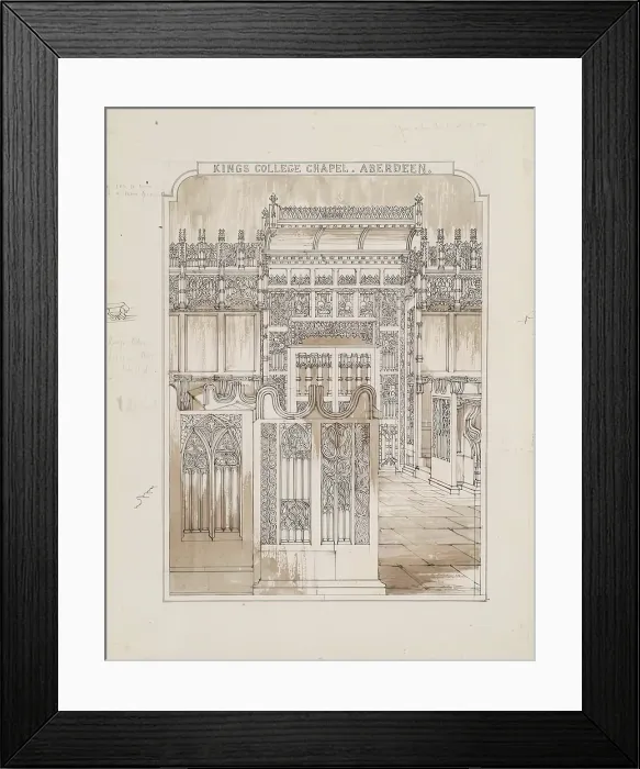 Framed Print : King's College Chapel and Stallwork, 1848. Creator: Robert William Billings. King's College Chapel and Stallwork, 1848. Creator: Robert William Billings Framed Print : King's College Chapel and Stallwork, 1848. Creator: Robert William Billings. King's College Chapel and Stallwork, 1848. Creator: Robert William Billings