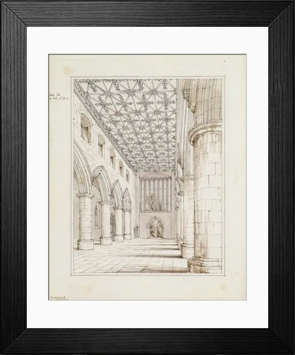 Framed Print : Aberdeen Cathedral - Interior of Nave, 1848-1852. Creator: Robert William Billings Framed Print : Aberdeen Cathedral - Interior of Nave, 1848-1852. Creator: Robert William Billings