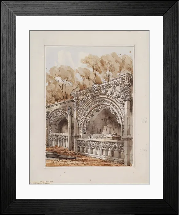 Framed Print : Aberdeen Cathedral - Monuments, South Transept, 1848-1852. Creator: Robert William Billings Framed Print : Aberdeen Cathedral - Monuments, South Transept, 1848-1852. Creator: Robert William Billings