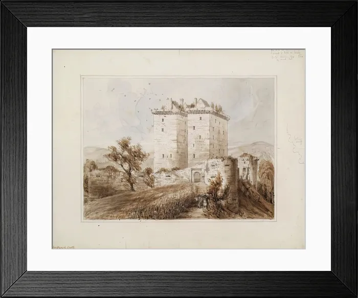 Framed Print : Borthwick Castle, 1848-1852. Creator: Robert William Billings Framed Print : Borthwick Castle, 1848-1852. Creator: Robert William Billings