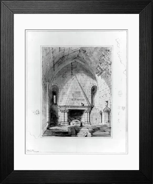 Framed Print : Borthwick Castle - The Great Hall, 1848-1852. Creator: Robert William Billings Framed Print : Borthwick Castle - The Great Hall, 1848-1852. Creator: Robert William Billings