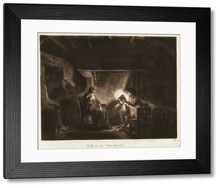 Framed Print : A Sad Story, (c1640s), c1750s. Creator: William Baillie Framed Print : A Sad Story, (c1640s), c1750s. Creator: William Baillie