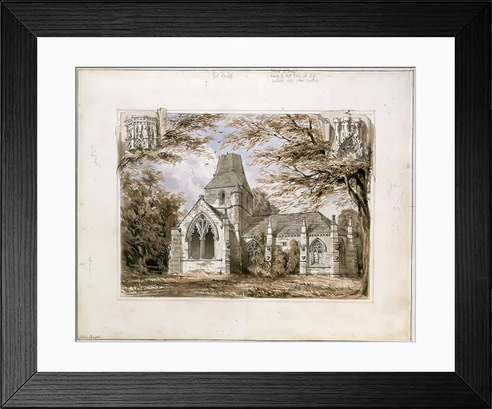 Framed Print : Seton Chapel, Haddington - South East, 1845 - 1852. Creator: Robert William Billings Framed Print : Seton Chapel, Haddington - South East, 1845 - 1852. Creator: Robert William Billings