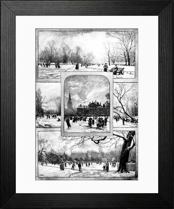 Framed Print : Our London Parks in Winter, 1895. Creator: Lascelles Framed Print : Our London Parks in Winter, 1895. Creator: Lascelles
