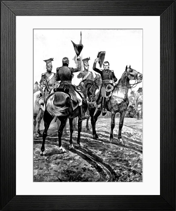 Framed Print : Battles of the British Army...Vimiero: arrival in the British Lines of General Kellermann... 1895. Creator: George Meisenbach Framed Print : Battles of the British Army...Vimiero: arrival in the British Lines of General Kellermann... 1895. Creator: George Meisenbach