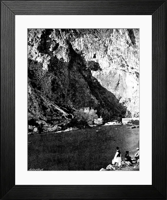 Framed Print : Ten Days in Bosnia: the source of the Bouna, 1895. Creator: Andre & Sleigh Framed Print : Ten Days in Bosnia: the source of the Bouna, 1895. Creator: Andre & Sleigh