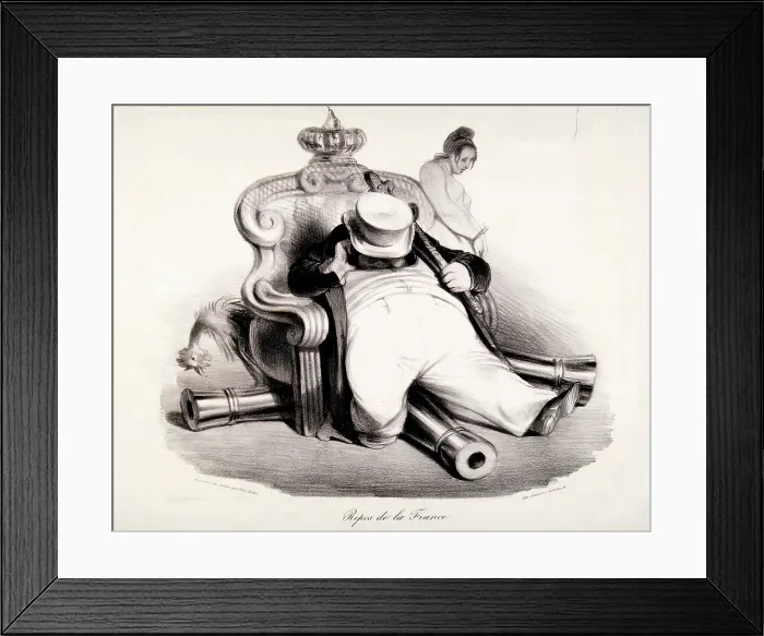 Framed Print : Repos de la France, 1834. Creator: Honore Daumier Framed Print : Repos de la France, 1834. Creator: Honore Daumier