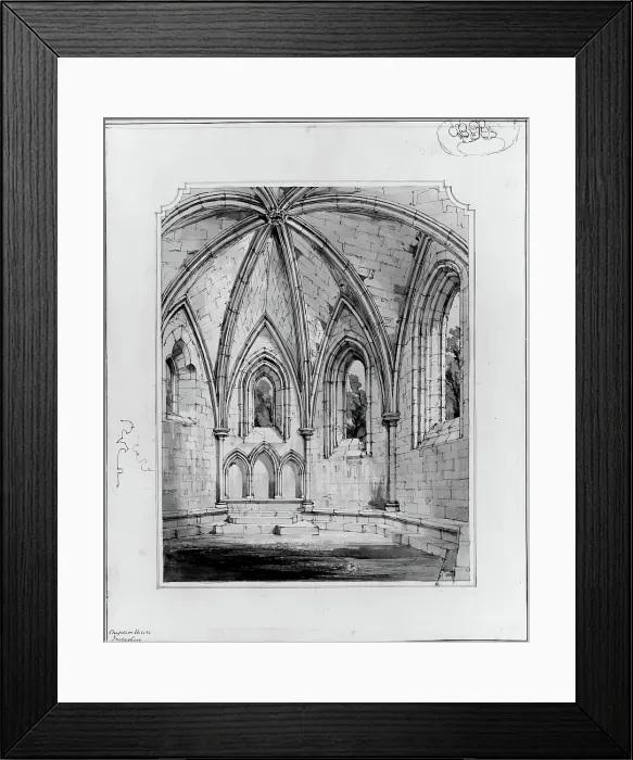 Framed Print : Inchcolm near Edinburgh - The Chapter House, 1856. Creator: Robert William Billings Framed Print : Inchcolm near Edinburgh - The Chapter House, 1856. Creator: Robert William Billings