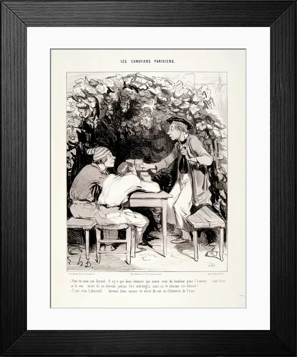 Framed Print : Les Canotiers Parisiens.-Vois-tu Mon ami Durand.. 1843. Creator: Honore Daumier Framed Print : Les Canotiers Parisiens.-Vois-tu Mon ami Durand.. 1843. Creator: Honore Daumier