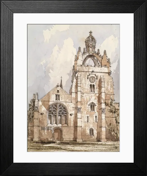 Framed Print : King's College, Aberdeen - View of Lantern Tower and Chapel, 1848-1852 Framed Print : King's College, Aberdeen - View of Lantern Tower and Chapel, 1848-1852