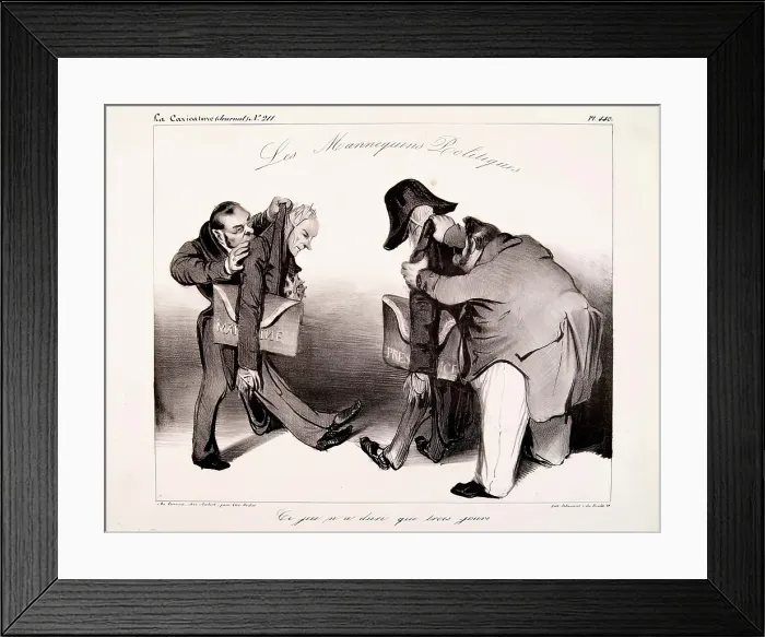 Framed Print : Les Mannequins Politiques. Ce jeu n'a dure que trois jours, 1834. Creator: Honore Daumier. Les Mannequins Politiques. Ce jeu n'a dure que trois jours, 1834 Framed Print : Les Mannequins Politiques. Ce jeu n'a dure que trois jours, 1834. Creator: Honore Daumier. Les Mannequins Politiques. Ce jeu n'a dure que trois jours, 1834
