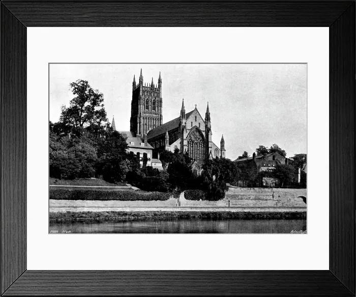 Framed Print : The Cathedrals of England: Worcester Cathedral, 1895. Creator: Francis Frith & Co