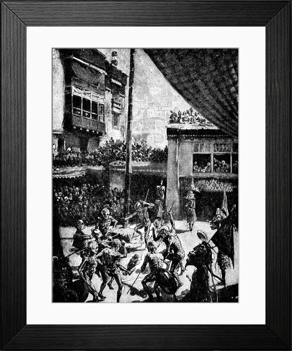 Framed Print : Dance of the Death-Demons in the Hemis Monastery, 1895. Creator: Unknown Framed Print : Dance of the Death-Demons in the Hemis Monastery, 1895. Creator: Unknown