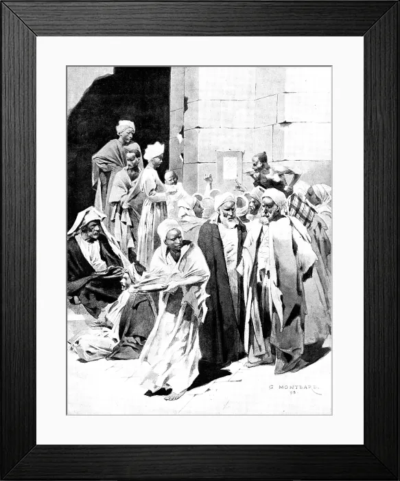 Framed Print : The Khedive's Wedding at Cairo: reading the news, 1895. Creator: Unknown. The Khedive's Wedding at Cairo: reading the news, 1895. Creator: Unknown Framed Print : The Khedive's Wedding at Cairo: reading the news, 1895. Creator: Unknown. The Khedive's Wedding at Cairo: reading the news, 1895. Creator: Unknown