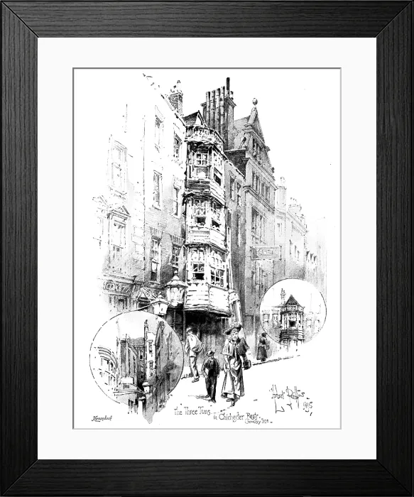 Framed Print : A bit of Old London, recently demolished, 1895. Creator: George Meisenbach Framed Print : A bit of Old London, recently demolished, 1895. Creator: George Meisenbach
