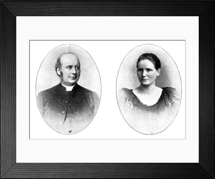 Framed Print : Marriage of the Bishop of Coventry and Miss Ethel Newton, 1895. Creator: Henry Joseph Whitlock Framed Print : Marriage of the Bishop of Coventry and Miss Ethel Newton, 1895. Creator: Henry Joseph Whitlock